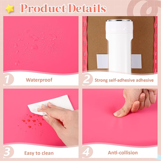 8 Pack Wall Padding for Playroom Peel and Stick Headboard 15.75" x 7.87" x 1.18" 3D Anti Collision Upholstered Wall Panels Self Adhesive Headboard Panel for Protection (Rose Pink Colors)