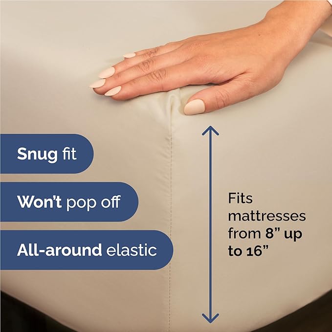 Twin XL 4 Piece Sheet Set - Cooling & Breathable Bed Sheets - Hotel Luxury Bed Sheets for Women, Men, Kids & Teens - Bedding with Deep Pockets & Easy Fit - Soft and Wrinkle Free - Twin XL Wheat Sheets
