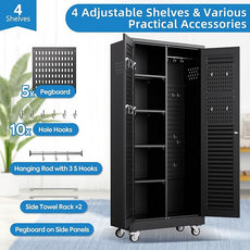 SUXXAN Broom Closet with Wheels 71