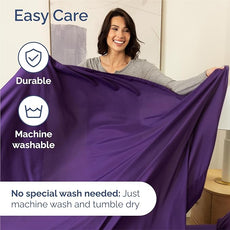 King Size 4 Piece Sheet Set - Comfy Breathable & Cooling Bed Sheets Set - Hotel Luxury Bedding for Women, Men, Kids, Teens, Boys & Girls - Deep Pockets, Ultra-Soft, Wrinkle Free - Oeko-Tex - Purple