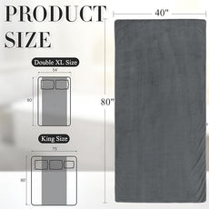 2 Pcs Oversized Bath Towels, 40 x 80 Inch Extra Large Coral Fleece Soft and Absorbent Bath Sheets, Lightweight Shower Towels for Home, Spa, Beach, Pool (Dark Gray)