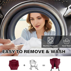 Tiita Lazy Chair with Ottoman, Modern Large Accent Lounge Armchair, Comfy Leisure Sofa Reading Chair with Footrest for Bedroom, Living Room, Dorm Rooms, Garden and Courtyard, Wine red