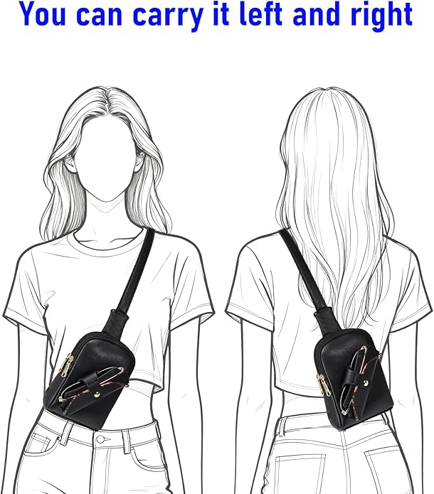 INICAT Travel Small Crossbody Sling Bags Women Cross Body Purses Passport Holder Vegan Leather Fanny Packs Birthday Gifts