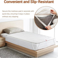 Comfytemp Heated Mattress Pad Twin Size, Foot Temp Diff Design & Preheat Function & Smart Downshift, Water-Resistant Bed Heater - 12 Heat & Timers Settings, Non-Slip Mattress Pads