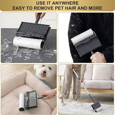 Fedicelly Lint Rollers Pet Hair Extra Sticky Floor with Long Handle,Large Cat Dog Hair Remover Laundry Clothes Carpet Furniture,6.3 inches Wider with 320 Sheets Giant Lint Remover Brush for Couch
