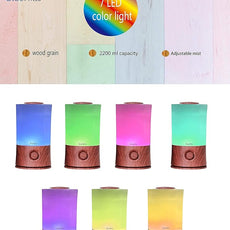 BlueHills Premium 2000 ML XL Essential Oil Diffuser Aromatherapy Humidifier for Large Room Home 40 Hour Run Huge Coverage Area 2 Liter Extra Large Capacity Diffuser High Mist Dark Wood Grain E003