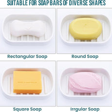 TAILI Soap Holder Saver, Bar Soap Dish Tray Suction Cup for Shower Wall Mounted, Removable, Suitable for Bathroom, Tub,Sponge Holder Kitchen Sink,Removable,Easy to Clean,Universal Bathroom Accessories
