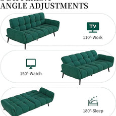 Futon Sofa Bed, Convertible 77