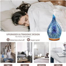 Porseme 280ml Essential Oil Diffuser,Aroma Ultrasonic Humidifier with Remote Control,BPA Free,Auto Shut-Off,Timer Setting