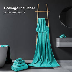 Ferdilan 4 Pack Large Bath Towels Set 35