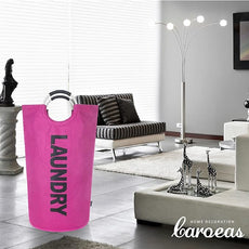 Caroeas 95L Pro Large Laundry Basket (13 Colors), Waterproof Laundry Hamper, Laundry Bag with Padded Handles, Clothes Hamper Stands Up Well, Collapsible Laundry Basket Easy Storage(Purple)