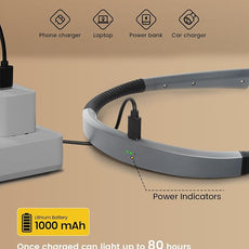 Glocusent Upgraded LED Neck Reading Light, Book Light for Reading in Bed, 30-min Timer, 3 Colors & 3 Brightness Adjustable, Rechargeable & Long Lasting, Perfect for Reading, Knitting