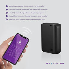 Smart Nebulizing Aromatherapy Scent Diffuser - Waterless Aroma Machine Perfect Air Freshener for Hotel Rooms, Homes or Offices, App Controlled Perfect Aroma Diffuser Up to 1,000 SQFT - Black