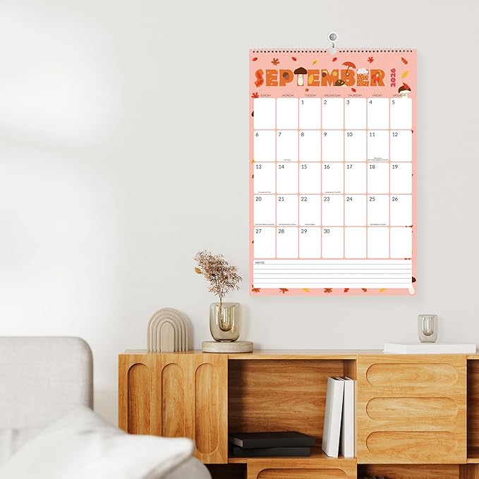 SUNEE Wall Calendar 2026 Large 22.75"x15.5", 21 Month from October 2025 to June 2027, Vertical Extra Large Monthly Calendar 2026 for Wall, Cute