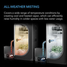 AC Infinity CLOUDFORGE T5, Warm Mist Plant Humidifier 9L with VPD Humidity 10-Level Controls, Hot/Cold Vaporizer for All Climates, Continuous Water Purifying, Extendable Targeted Hose for Grow Tents