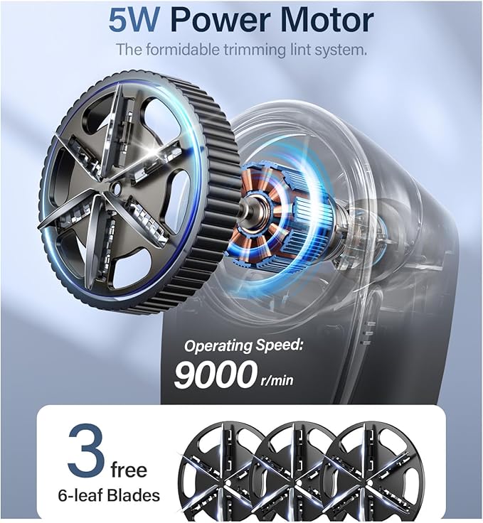 Bymore Fabric Shaver, Lint Shaver for Clothing Furniture Shaver, Sweater Defuzzer Pill Remover Shaver, Lint Remover for Clothing Fuzz-Black