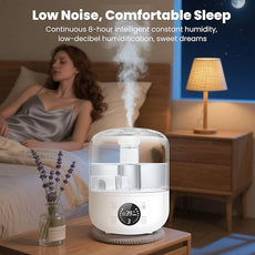 Humidifiers for Bedroom Baby, QWUE Top Fill 3L Humidifier Large Room, Easy to Fill & Clean, 28dB Quiet Cool Mist Air Humidifier for Plants, Home, Nursery, Allergy Relief, Auto Shut-off and BPA-Free