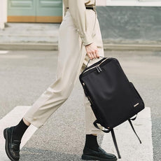 GOLF SUPAGS Stylish Laptop Backpack for Women Airline Approved Perfect for Work College and Travel Multi-Functional Casual Daypack Fits 15.6 Inch Notebook (Black)