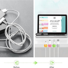 12 Pack Cable Clips, Znben Cable Holder for Desk Cord Organizer Adhesive Cord Management Charger Wire Holder Clips for Desk, Home, Office, Car, Cubicle, Nightstand Colorful