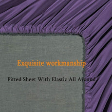 SONORO KATE Bed Sheet Set Super Soft Microfiber 1800 Thread Count Luxury Egyptian Sheets Fit 18-24 Inch Deep Pocket Mattress Wrinkle-6 Piece (Purple, Full)