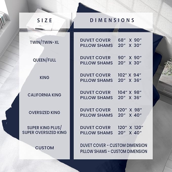 Kotton Culture 3 Pc Duvet Cover King Size Set-100% Egyptian Cotton Sateen 600 Thread Count Ultra Soft Premium Durable Comforter Cover Zipper Closure & Corner Ties - (Navy Blue, 102" X 94")