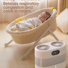 Reuseable Wick Evaporative Humidifier for Bedroom Quiet Healthy Baby Humidifier, No White Dust, Evaporative Humidifier Large Room 800ml/h 3 Speeds, 2