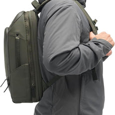 NOMATIC 14L Travel Pack - Water Resistant Laptop Bag - TSA-Ready Expandable Backpack (Olive)