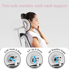 Office Home Ergonomic Desk Chair-Computer X-Shaped Chair Mesh PU Leather with Adjustable Lumbar Support-Executive Chair High Back with Headrest Flip-Up Arms for Long Hours (Light Black)