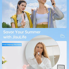 JISULIFE Handheld Mini Fan, 3 IN 1 USB Rechargeable Portable Fan [12-19 Working Hours] with Power Bank, Flashlight, Pocket Design for Travel/Summer/Concerts/Lash, Gifts for Women (Pink)