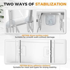 REINHARDT Aluminum Shower Caddy Hanging Adjustable Shower Caddy, Rustproof Hanging Shower Organizer with Hooks Soap Holders, Over Shower Head Caddy for Handheld Showerhead, Silver