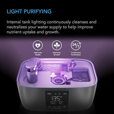 AC Infinity CLOUDFORGE T5, Warm Mist Plant Humidifier 9L with VPD Humidity 10-Level Controls, Hot/Cold Vaporizer for All Climates, Continuous Water Purifying, Extendable Targeted Hose for Grow Tents