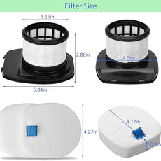 IX140 IX141 IX142 Filters, Lichelete IX141 Filters for Shark Rocket Pet Pro IZ140 IZ140C IZ141C IZ142 UZ145 Stick Vacuums, Part 616FJ140 and 617FJ140, 2 Pack Filter, 4 Pack Foam and Flet Filter Kit