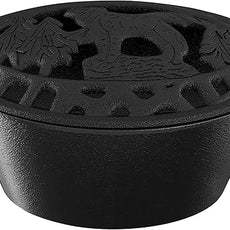 Fire Beauty Woodstove Steamer Stove Humidifier Cast Iron Lattice Top Rust Resistant 2.3 Quart Capacity (wolf)