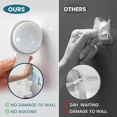 TAILI Double Layer Soap Dish Suction Cup Soap Holder, Strong Sponge Holder for Shower, Bathroom, Tub and Kitchen Sink, Drill-Free, Removable