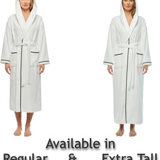 Arus Women's Hooded Classic Bathrobe Turkish Cotton Robe with Full Length Options