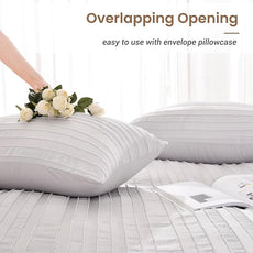 NEXHOME PRO Duvet Cover King Size, Light Grey 3 Pieces Boho Tufted Duvet Cover Set, Soft and Lightweight Microfiber Comforter Cover Set for All Season (Light Grey King, 104 x 90)-No Comforter