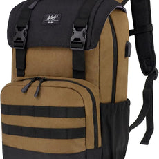 WOLT Laptop Backpack with USB Charging Port Fits Up to 17 Inch Laptop, College Backpack for Men Women, Computer Business Bookbag, Brown