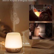 Glass Essential Oil Diffuser, 180ml Ultrasonic Aroma Diffuser for Essential Oil Large Room, Auto-Off Timer & Night Light with 7 Mood Lights, Quiet, Air Diffusers for Home Bedroom Office, Gift Idea