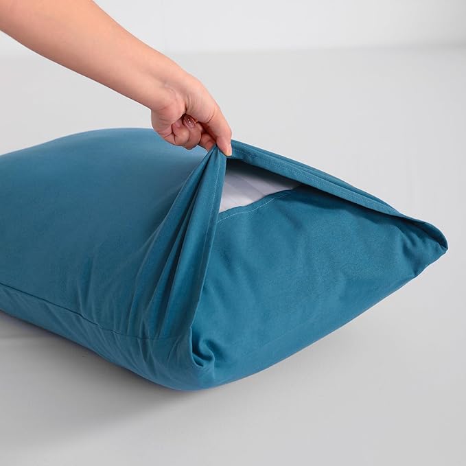 FLXXIE Body Pillow Cover - Super Soft Microfiber 20x54 Body Pillow Case - Envelope Closure, Wrinkle, Stain Resistant Teal Body Pillow Cover, 20x54, Teal