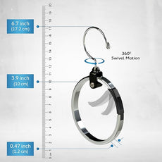 Multipurpose Closet Hangers- Tie and Belt Hanger for Closet- Great Space Saving Belt Organizer for Wardrobe - Ideal for Storing Belts, Ties, Scarfs, Baseball Hats, Purses & More- 3 Pack