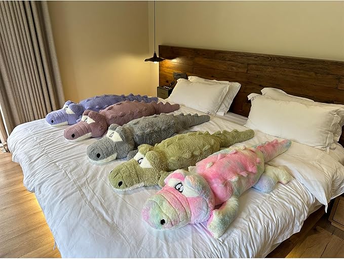 Hofun4U Alligator Plush Pillow, 38 inch Alligator Stuffed Animal, Home Decoration Christmas Valentine’s Birthday Gift for Boys Girls Adults Kids (Green)
