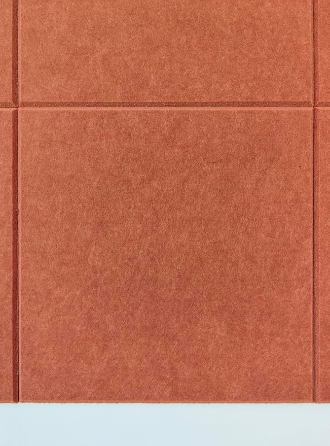 Cork Board 24 x36 Alternative - 6 Pack Felt Wall Tiles with Safe Removable Adhesive Tabs, Cork Boards for Walls Cork Board for Home Office Pin Board Tack Board - Dark Orange