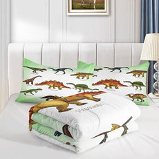 CVHOUSE Dinosaur Bedding Set,Dinosaur Comforter,Dinosaur Comforter Set Twin,Microfiber Quilt Set with 1 Comforter and 2 Pillow Cases- 3 Piece