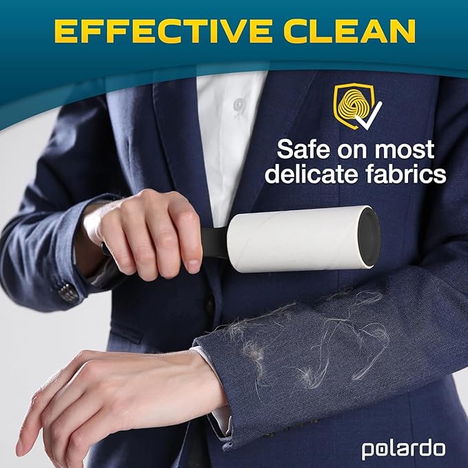 Lint Rollers for Pet Hair, Sticky, Remover for Couch, Clothes Furniture and Carpet. Lint Roller Dog Hair Remover Cat Hair, Animal Hair, Pet Fur, Fuzz. 5 Large Pet Hair Lint Rollers White