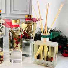 LOVSPA Reed Diffuser Set, Holiday Pine Cones Scented Oil Diffuser with Sticks, Home Fragrance Accessories for Bathroom Shelf Decor, Aroma Diffusers for Home or Office Desk, USA Made