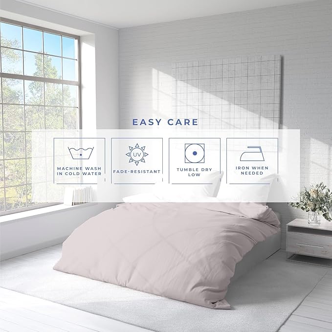 Kotton Culture 1 Pc Twin XL/Twin Duvet Cover Only-100% Egyptian Cotton Sateen 600 Thread Count Ultra Soft Premium Durable Comforter Cover Zipper Closure & Corner Ties - (Light Grey, 68" X 90")