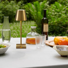 KDG 2 Pack Cordless Table Lamp,Portable LED Desk Lamp, 4000mAh Battery Operated, 3 Color Stepless Dimming Up, for Restaurant/Bedroom/Bars/Outdoor Party/Camping/Coffee Shop Night Light(Gold)