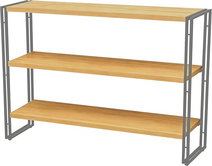 Jerry & Maggie Industrial 3-Tier Wooden Ladder Shelf, 47" Wall Mounted Bookshelf, Heavy Duty 1.2" Thick Plank Rustic Brown Bookcase for Living Room, Office, Kitchen, Modern Home Decor