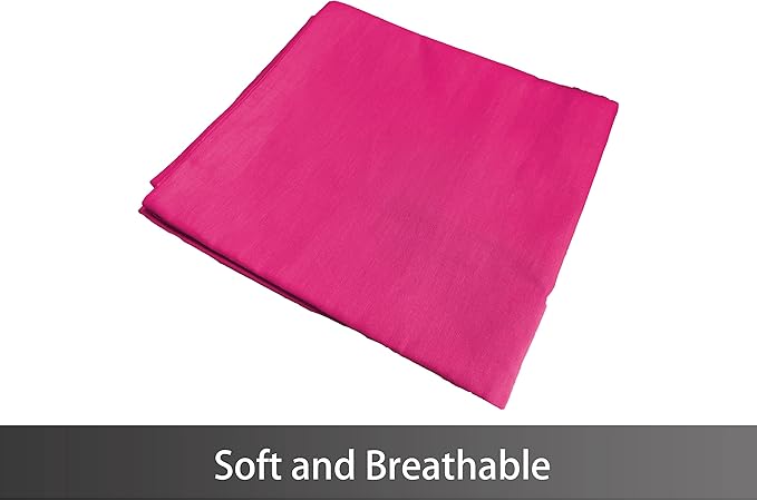 iMaylex Soft 100% Egyptian Cotton Zipper Pillow Case, Cozy and Lightweight, Easy Care, Fuchsia, Body, 20'' x 48''