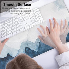 QIYI Desk Pad Large Keyboard and Mouse Pad for Laptop Computer, PU Leather Desk Cover Protector, Desk Décor Accessories for Office Home Work Writing Gaming 31.5